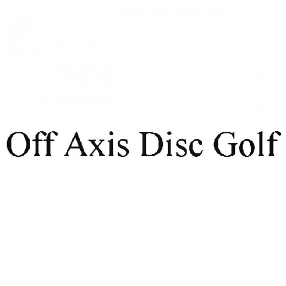 Off Axis Disc Golf Decal...