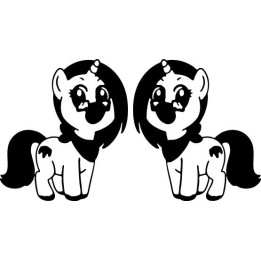 Cute Pony Stickers – Baby Unicorn Character Decals (2-Pack)