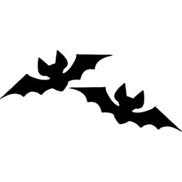 Bat Silhouette Stickers – Halloween Horror Decals (2-Pack)