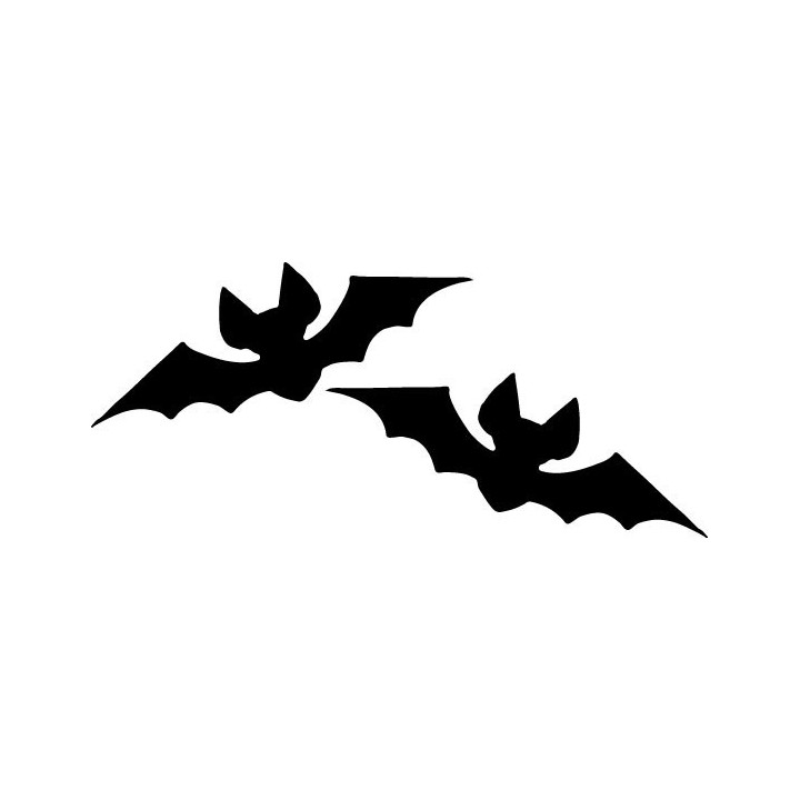 Bat Silhouette Stickers – Halloween Horror Decals (2-Pack)