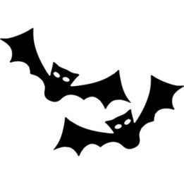 Halloween Bat Stickers – Flying Bat Silhouette Decals (2-Pack)