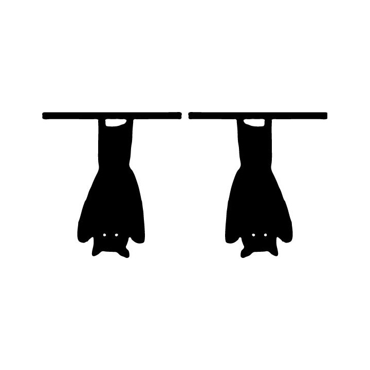 Buy Bat Hanging Upside Down Decal Sticker Online