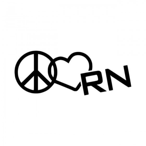 Peace Love Rn Vinyl Decal...