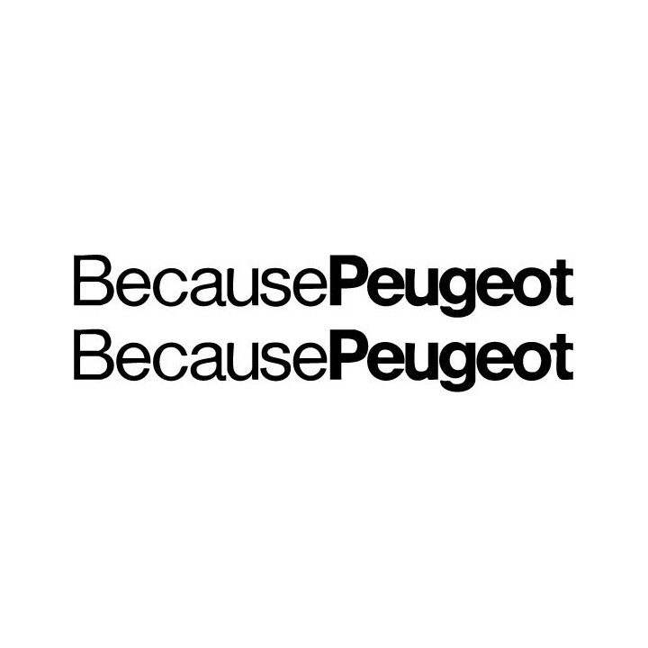 Buy Because Peugeot Decal Sticker Online
