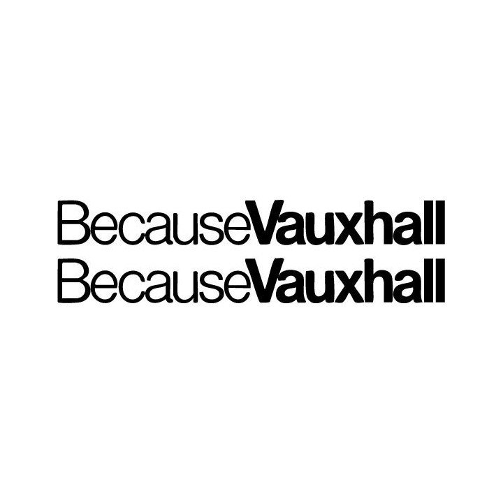 Buy Because Vauxhall Decal Sticker Online