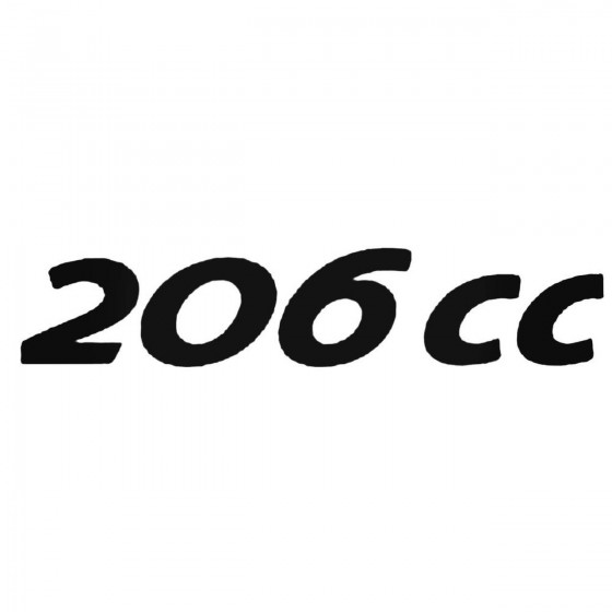 Peugeot 206 Cc Decal Sticker