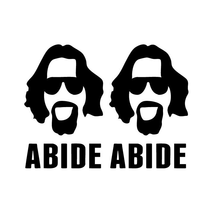 The Big Lebowski Stickers – The Dude Abide Decals (2-Pack)