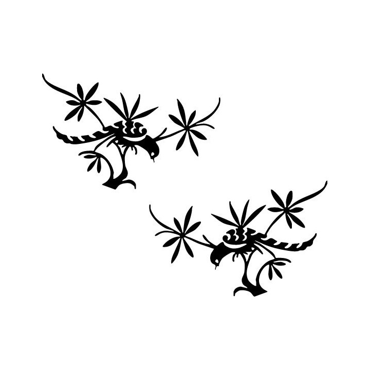 Buy Bird Flower 3 Sticker Online