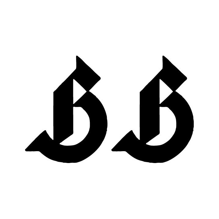 Blackletter B Sticker – Angular Gothic Fraktur Letter