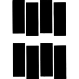 Black Flag Stickers – Four Bars Hardcore Punk Decals (2-Pack)