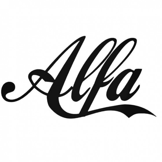 Alfa Name Decal Sticker