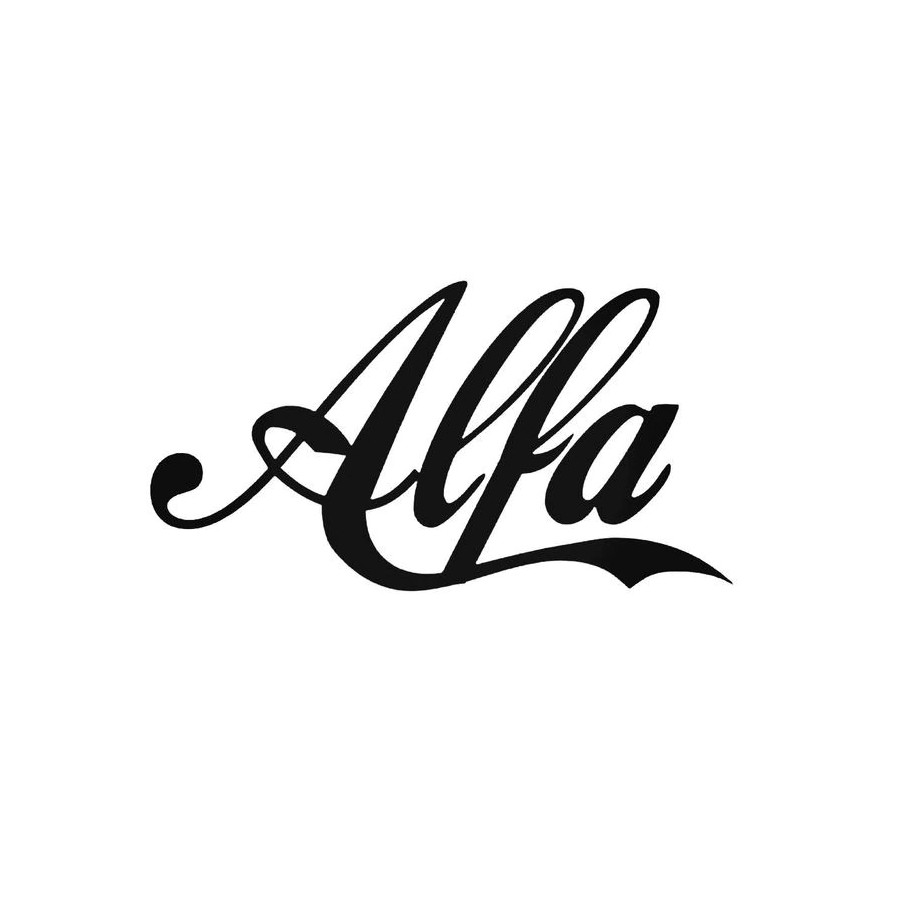 Buy Alfa Name Decal Sticker Online