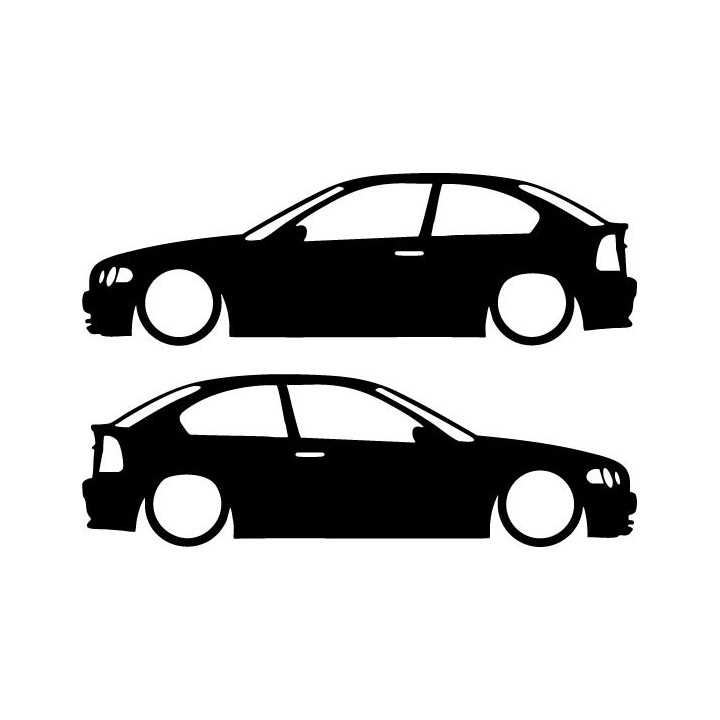 BMW Compact Stance Sticker – Short-Tail 3 Series Hatch