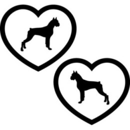 Buy Boxer Heart Dog Breed Puppy Vinyl Decal Sticker Online
