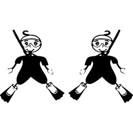 Buy Boy Scuba Diving Sport Stick Figure Sticker Online