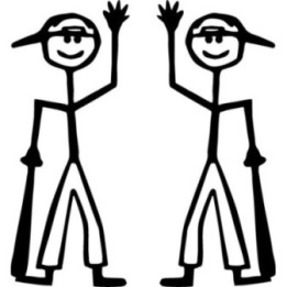 Boy Stick Figure Baseball Stickers – Family Decals (2-Pack)
