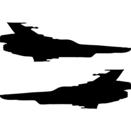 Battlestar Galactica Viper Stickers – Mk VII Mk II (2-Pack)