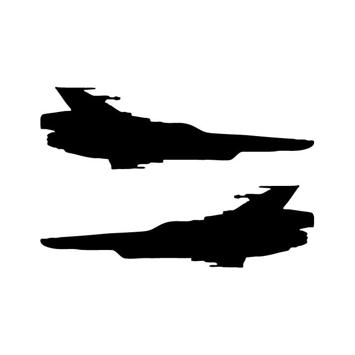 Battlestar Galactica Viper Stickers – Mk VII Mk II (2-Pack)