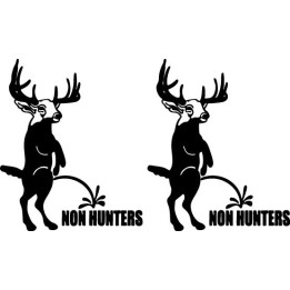 Buck Non Hunters Stickers – Funny Hunting Decals (2-Pack)