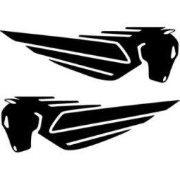 Buell Pegasus Logo Stickers – Lightning Firebolt Decals (2-Pack)