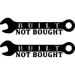 Built Not Bought Stickers – JDM Mechanic Decals (2-Pack)