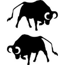 Buy Bull Charging Decal Sticker Online