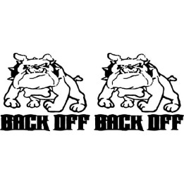 Buy Bulldog Barks Back Off Decal Sticker Online