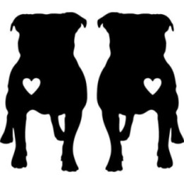 Buy Bulldog Dog With Heart Decal Sticker Online