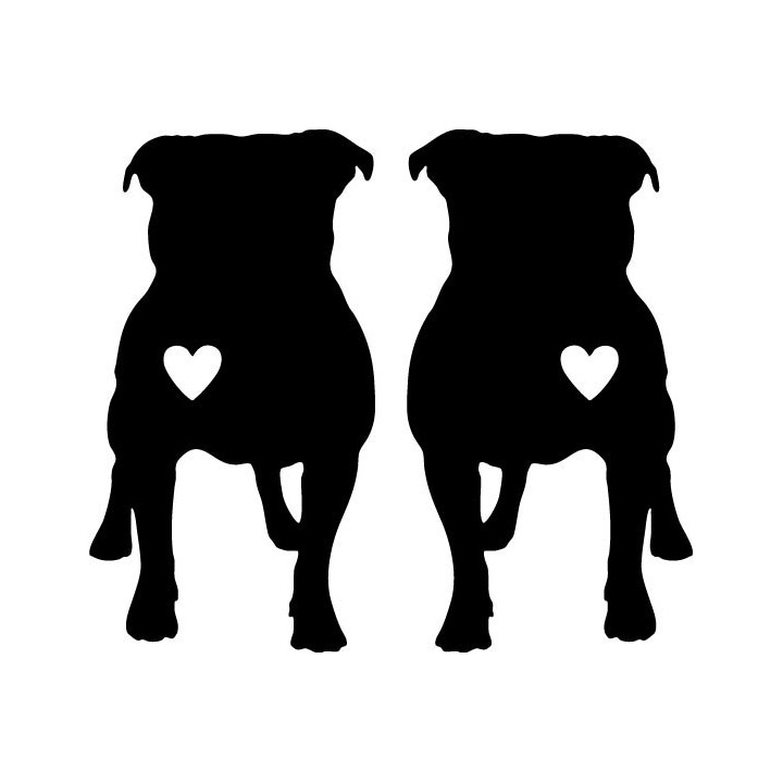 Buy Bulldog Dog With Heart Decal Sticker Online