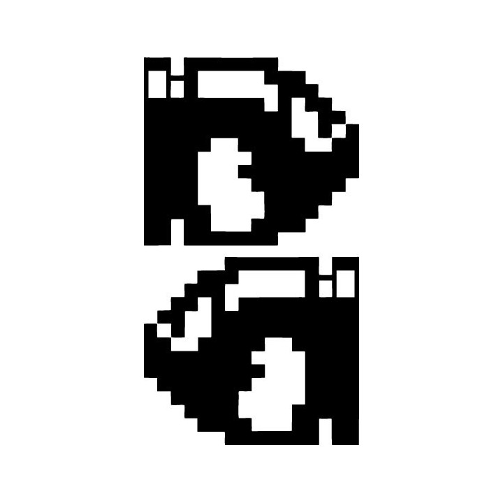Bullet Bill Stickers – Super Mario 8-Bit Pixel Decals (2-Pack)