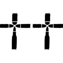 Buy Bullet Cross Decal Sticker Online