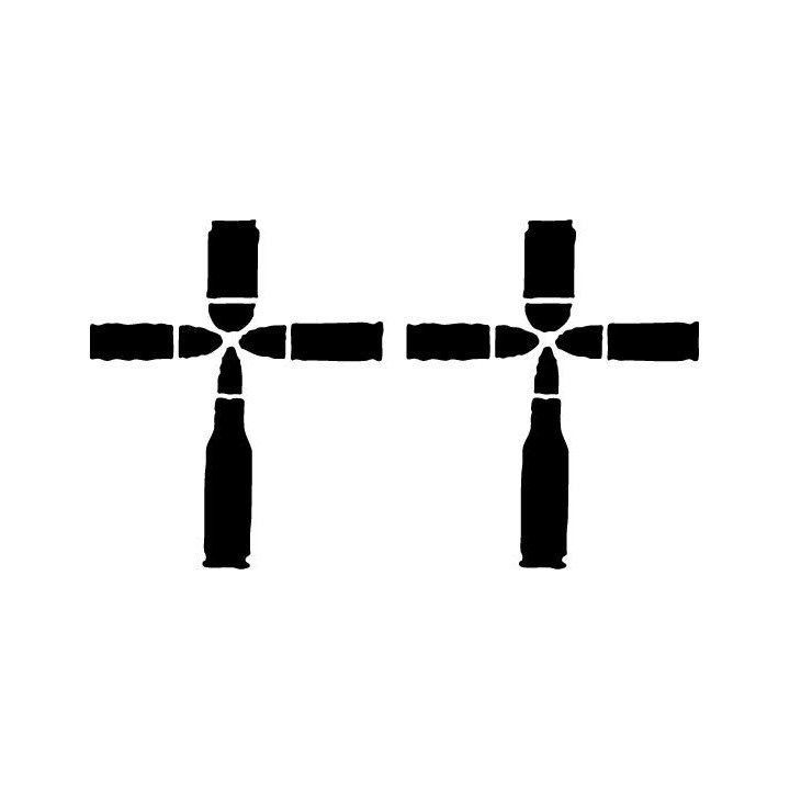 Buy Bullet Cross Decal Sticker Online