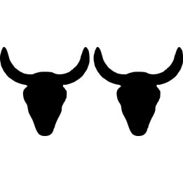 Buy Bull Skull Silhouette Decal Sticker Online