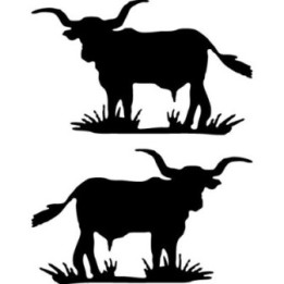 Buy Bull Standing In Tall Grass Decal Sticker Online