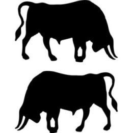 Buy Bull With Horns Decal Sticker Online