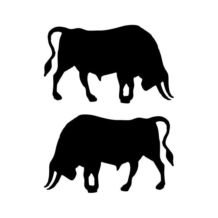 Buy Bull With Horns Decal Sticker Online
