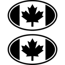 Buy Canada Flag Oval Sticker Online