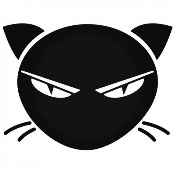 Angry Cat Decal Sticker