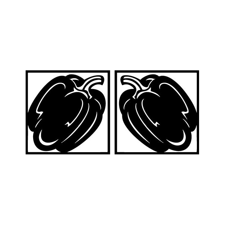 Capsicum Pepper Stickers – Bell Pepper Decals (2-Pack)