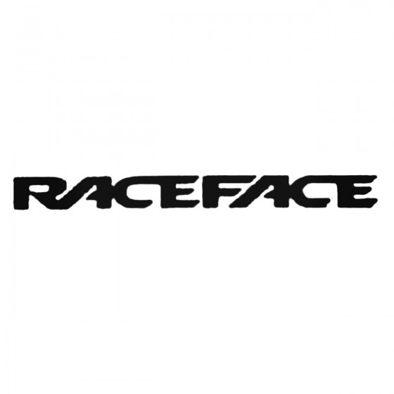 Race Face Text Decal Sticker