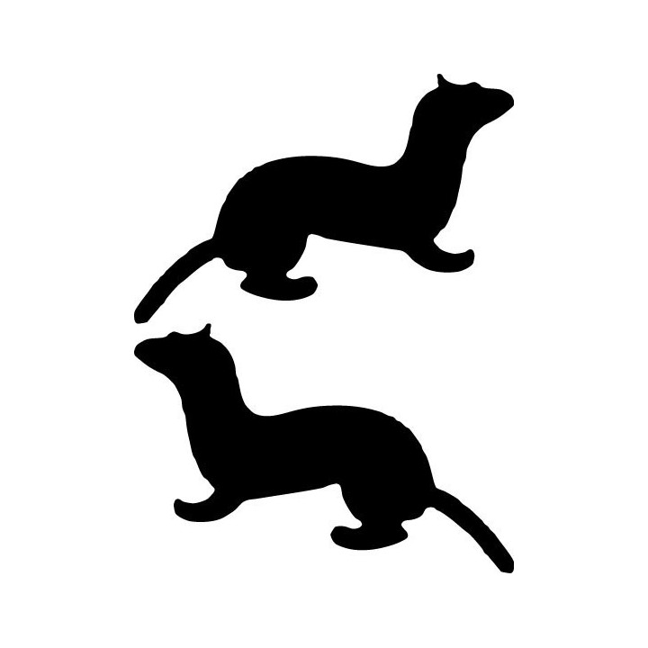 Buy Cartoon Ferret Decal Sticker Online