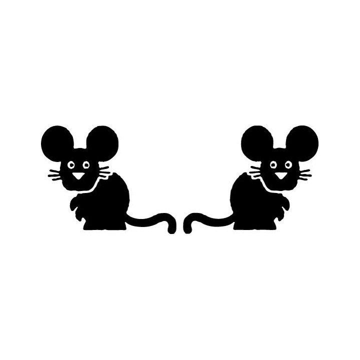 Cartoon Mouse Stickers – Cute Mice Decals (2-Pack)