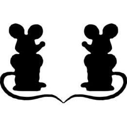 Cartoon Mouse Stickers – Silhouette Animal Decals (2-Pack)