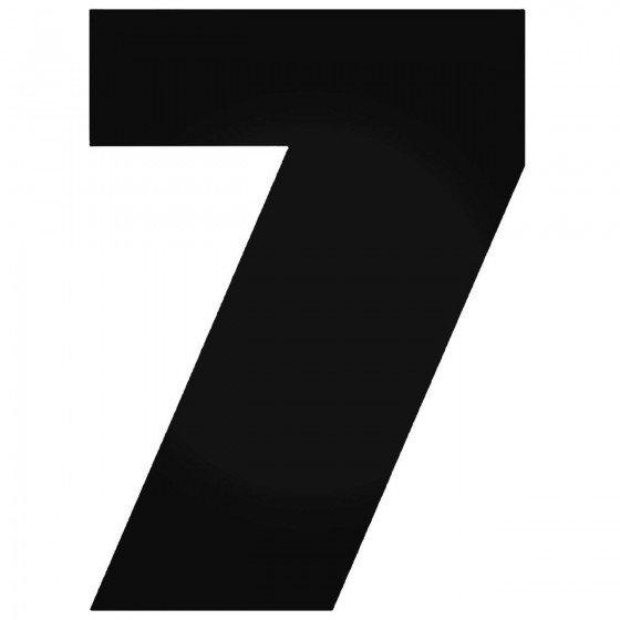 Race Number 7 Decal Sticker
