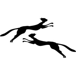 Buy Cat Running And Jumping Decal Sticker Online