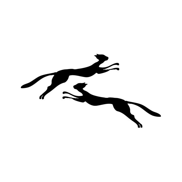 Buy Cat Running And Jumping Decal Sticker Online