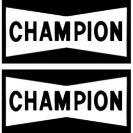 Champion Spark Plugs Stickers – Automotive Decals (2-Pack)