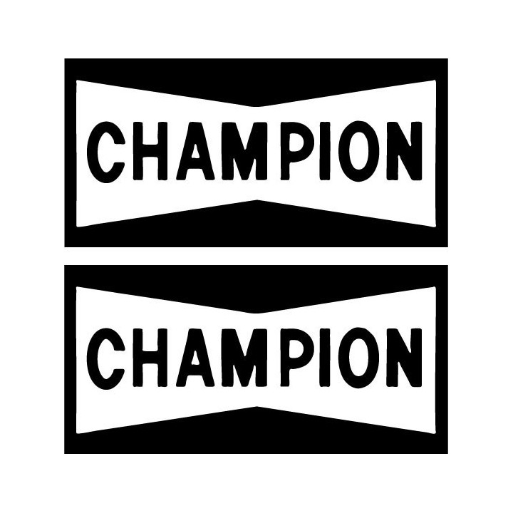 Champion Spark Plugs Stickers – Automotive Decals (2-Pack)