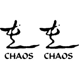 Chaos Kanji Stickers – Japanese Symbol Decals (2-Pack)