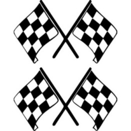 Checkered Racing Flag Stickers – Motorsport Finish Line Race Decals (2-Pack)